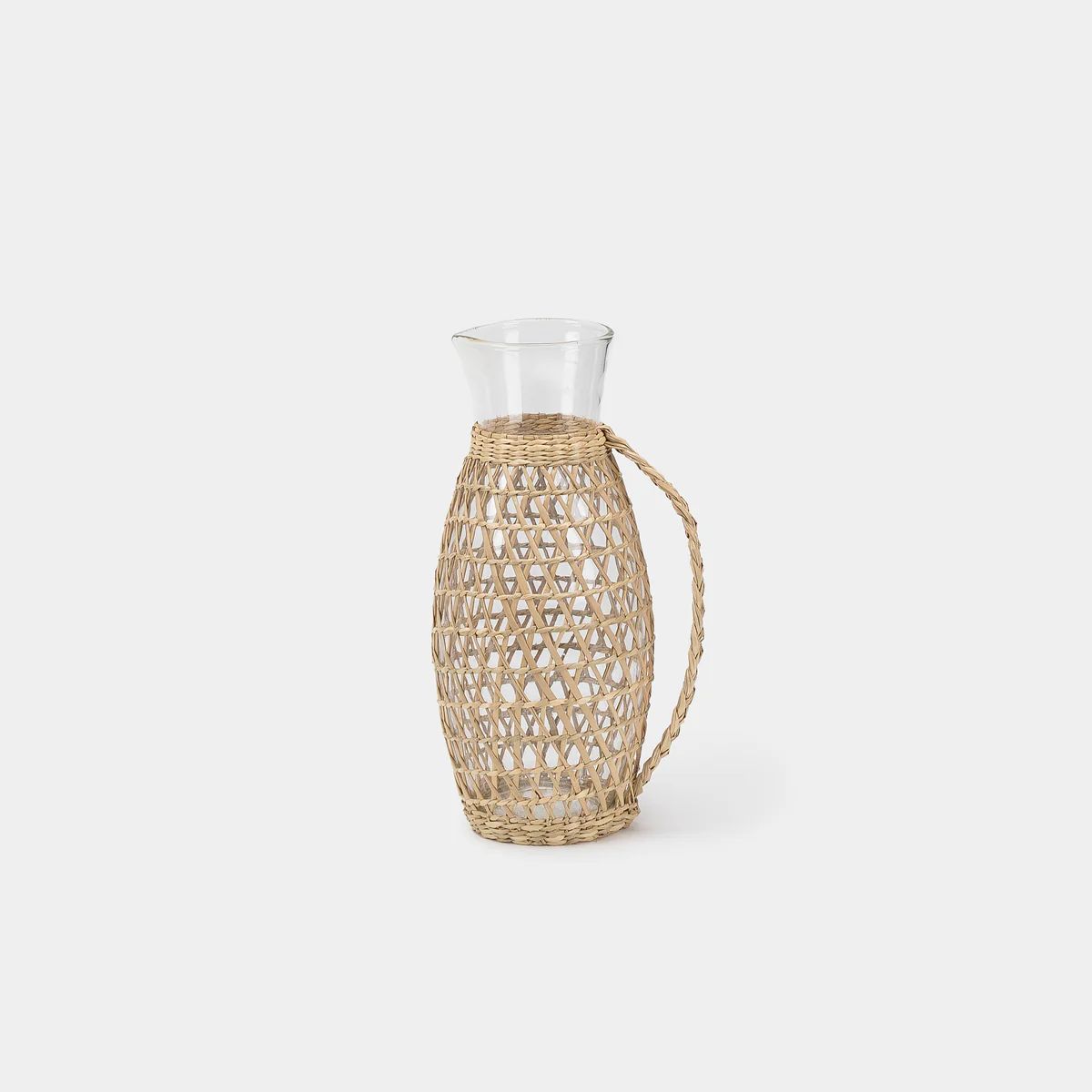 Seagrass Weave Glass Pitcher | Amber Interiors