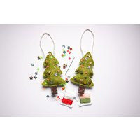 Felt Christmas Tree Ornament Kit/Felt Kit/Christmas Craft/Diy Ornament/Craft Kit/Sewing Kit/Embroidery Kit/ | Etsy (US)