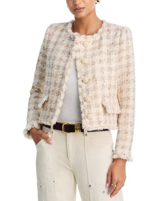 Zell Plaid Collarless Jacket | Bloomingdale's (AU)