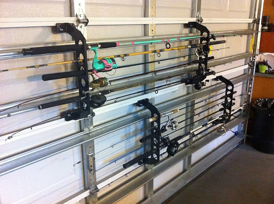 Cobra Storage Garage Door Storage Rack - 21" Black ABS Plastic Fishing Rod Holder - Ultimate Gara... | Amazon (US)