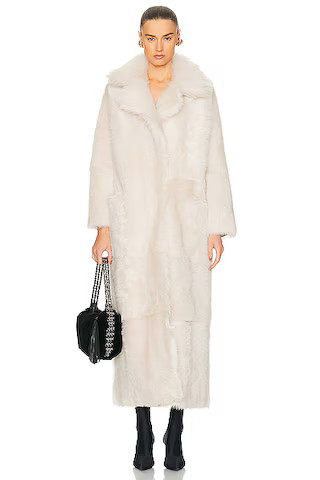 NOUR HAMMOUR For FWRD Evita Extra Long Coat in Cloud | FWRD | FWRD 