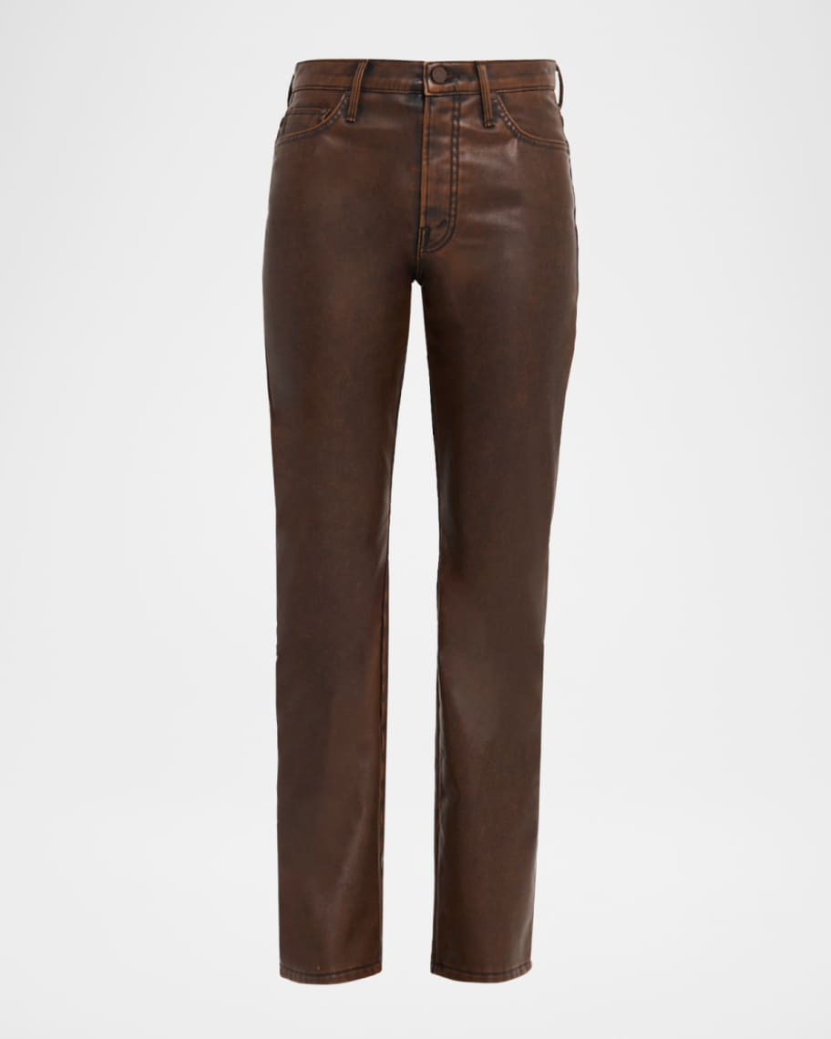 MOTHER The Insider Sneak Coated Jeans | Neiman Marcus