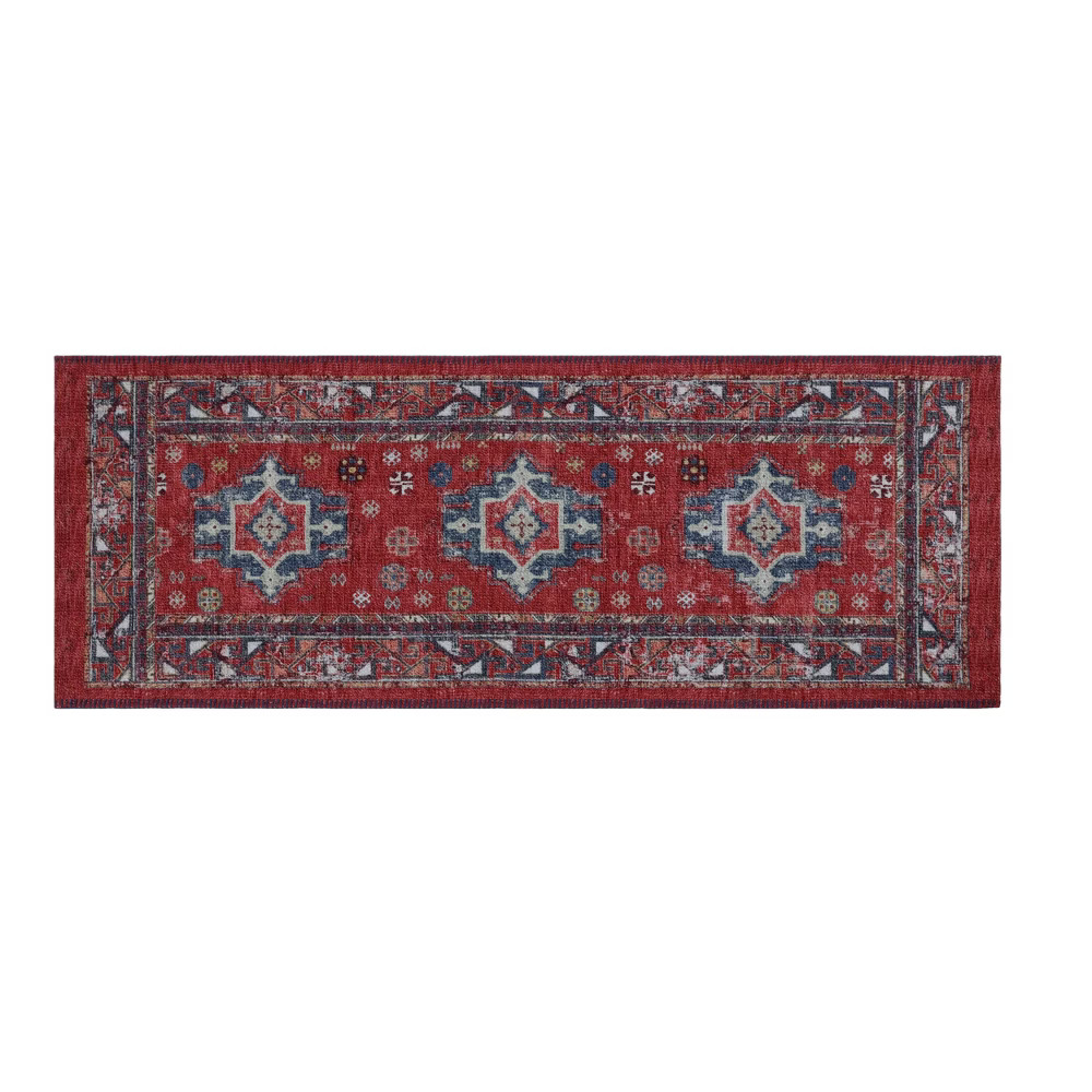 60"" x 22"" Vintage Persian Medallion Kitchen Runner Rug Red - Threshold | Target