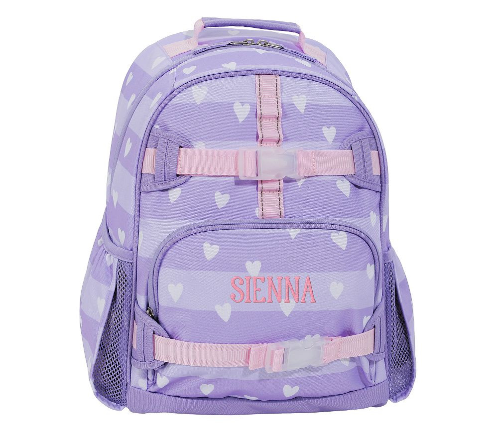 Lavender Stripe Heart Mackenzie Backpack | Pottery Barn Kids
