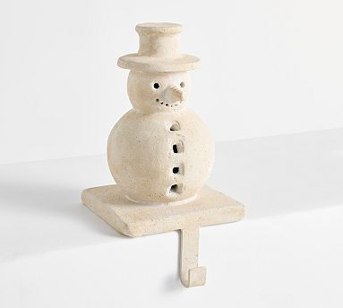 Terracotta Snowman Stocking Holder | Pottery Barn (US)