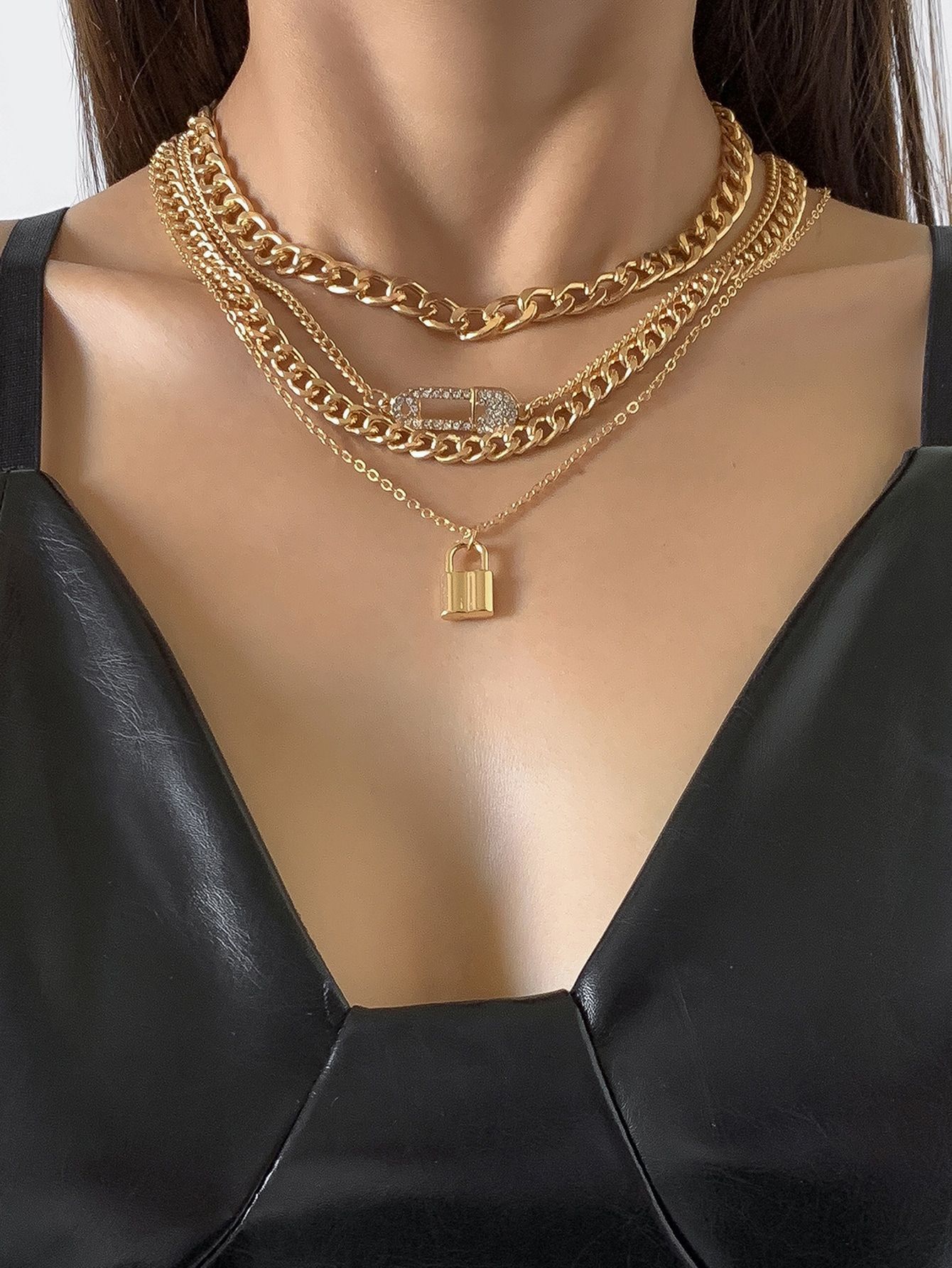 4pcs Chain Necklace | SHEIN