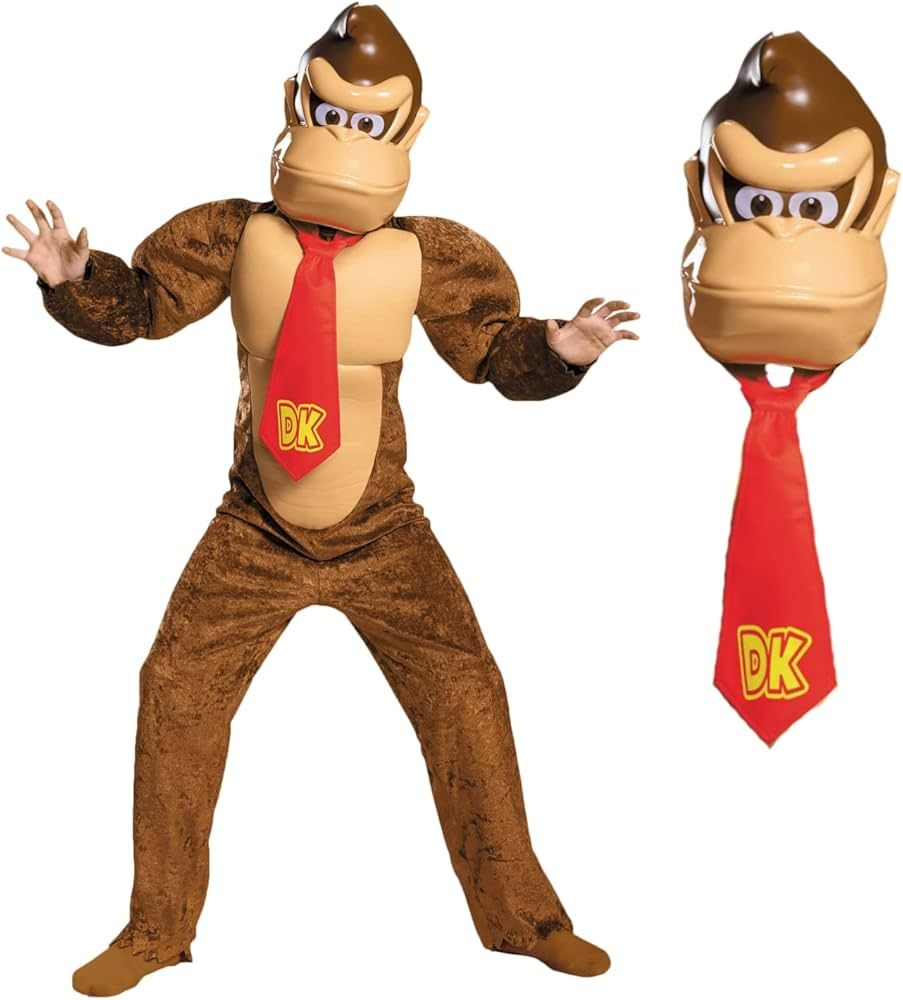 Disguise Child Deluxe Donkey Kong Costume - L, Brown | Amazon (US)