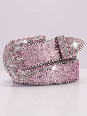 1pc Modieus Funky Heet Meisje Fantasie PU Glitter Blingbling Cool Rock Grunge Vintage Gotische st... | SHEIN