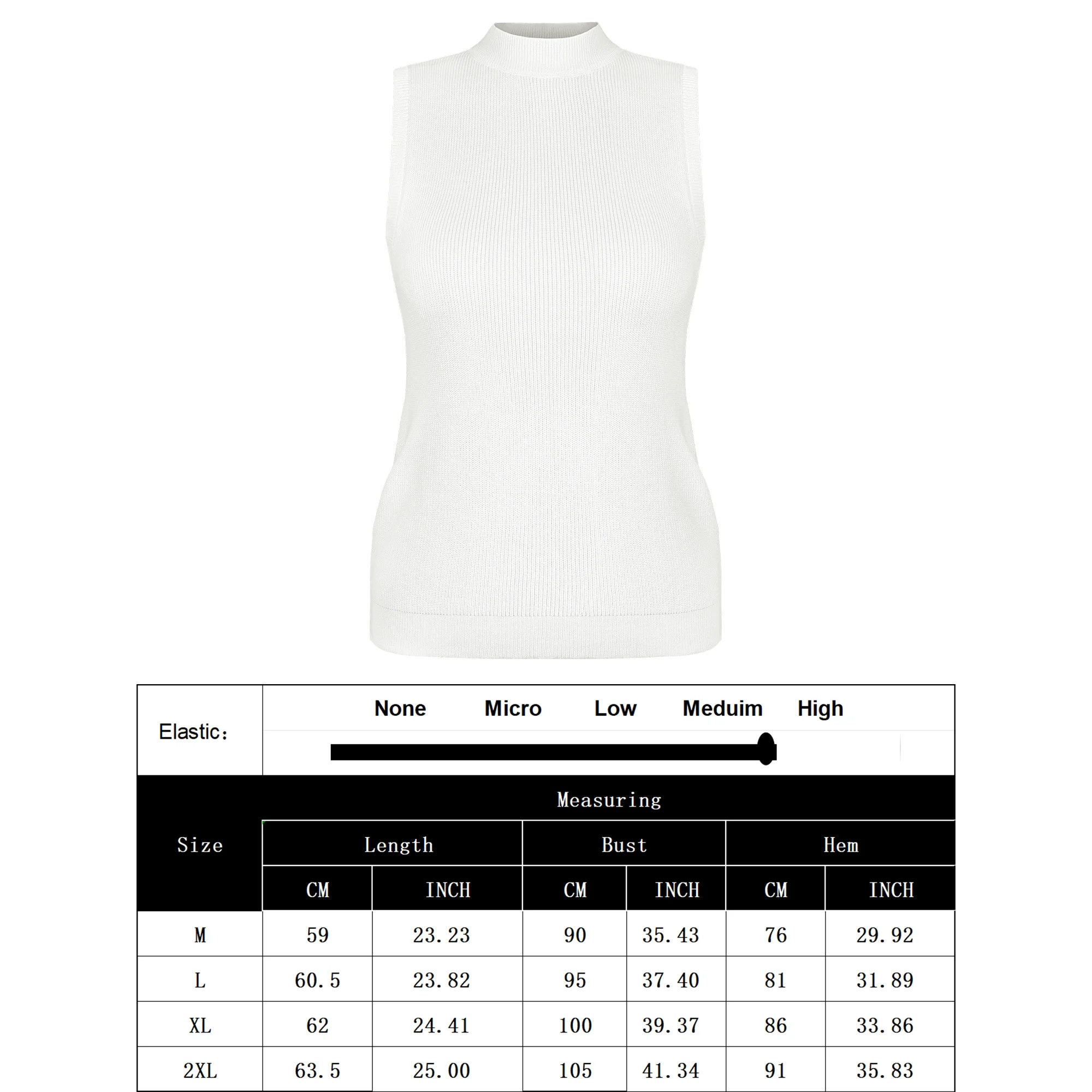 Chama Mock Neck Tank Top for Women Sleeveless Turtleneck Blouse | Walmart (US)