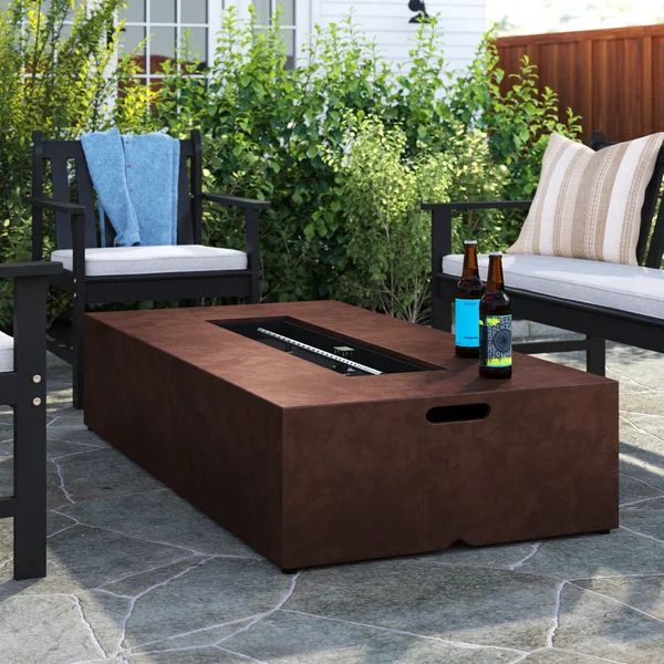 Scullion Compact Concrete Propane Fire Pit Table | Wayfair North America