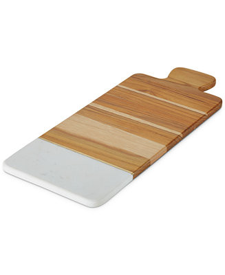 Teak & Marble Cutting Board | Macy's