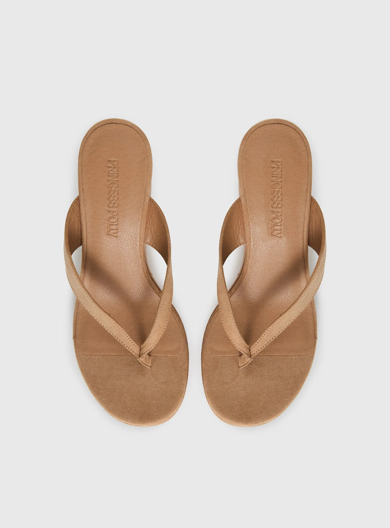 Kamiko Wedged Heels Tan Faux Suede | Princess Polly US