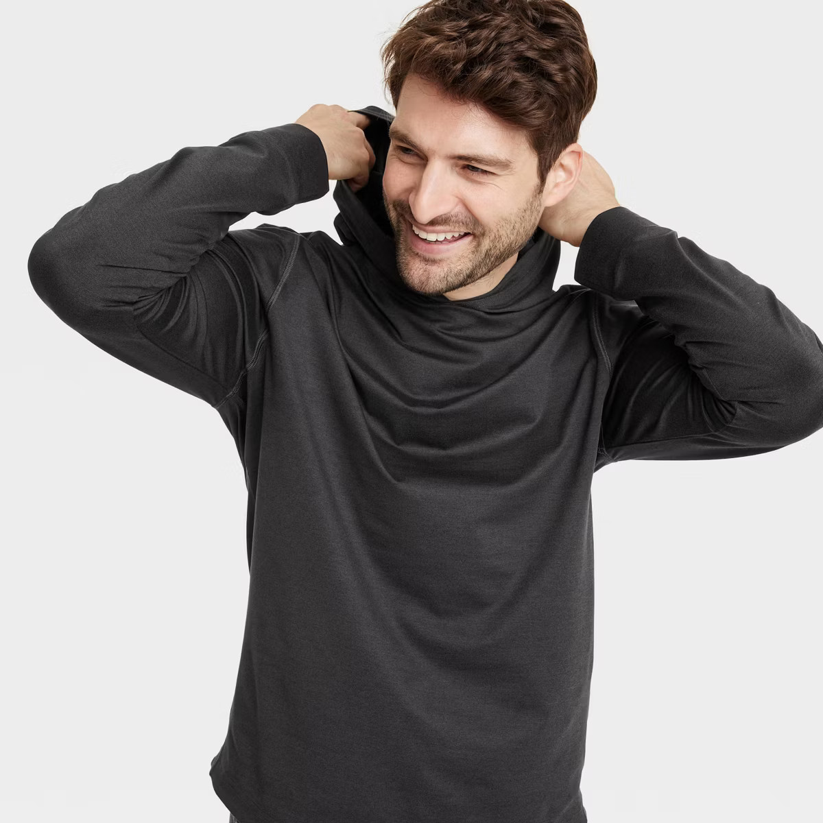 Men's Soft Stretch Hooded Long Sleeve Top - All In Motion™ | Target