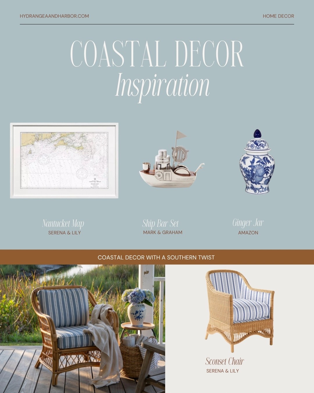 Coastal home decor inspo for Summer!