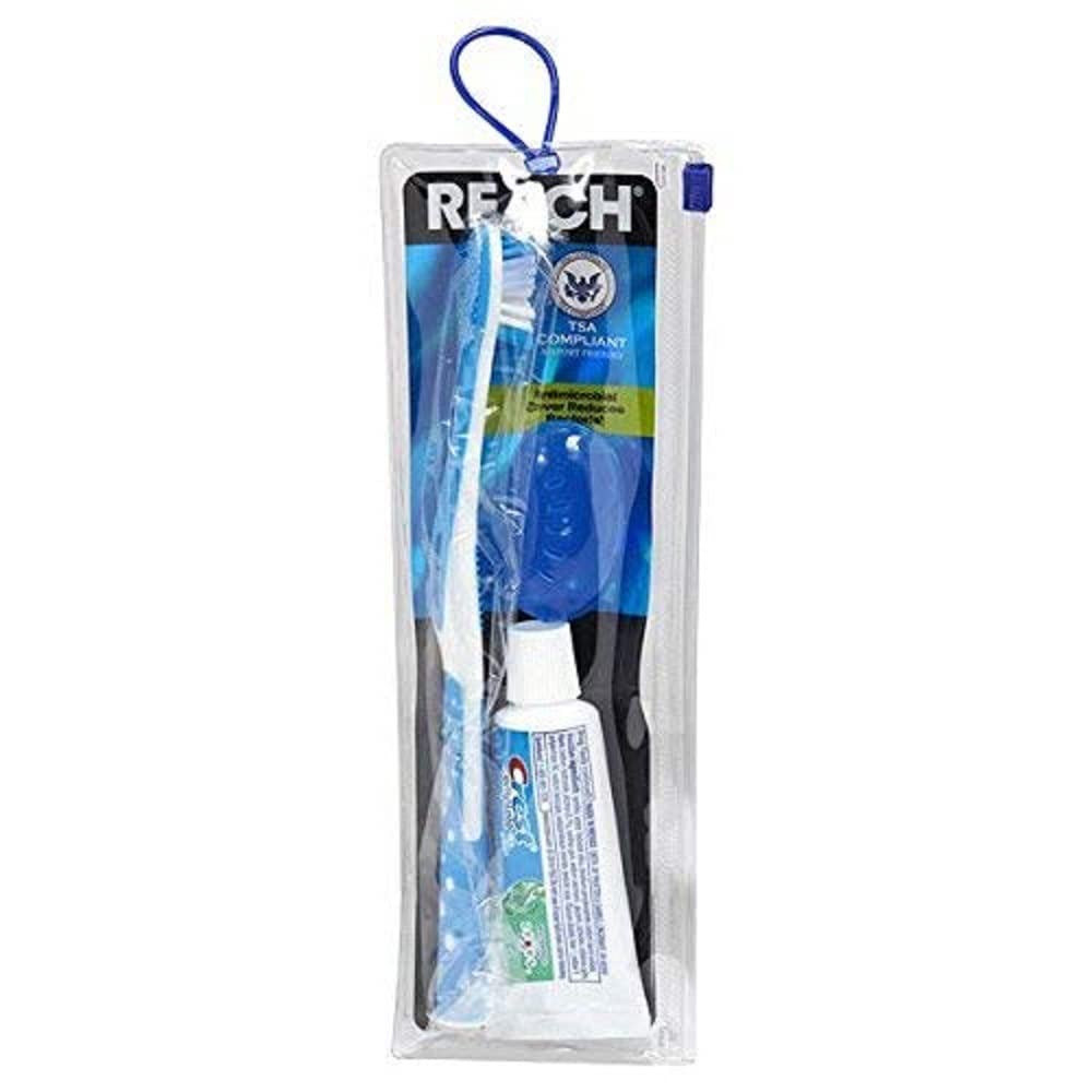 Reach Ultraclean Travel Kit Toothbrush with Toothbrush Cap and Toothpaste, Multi-Angled, Soft Bri... | Amazon (US)