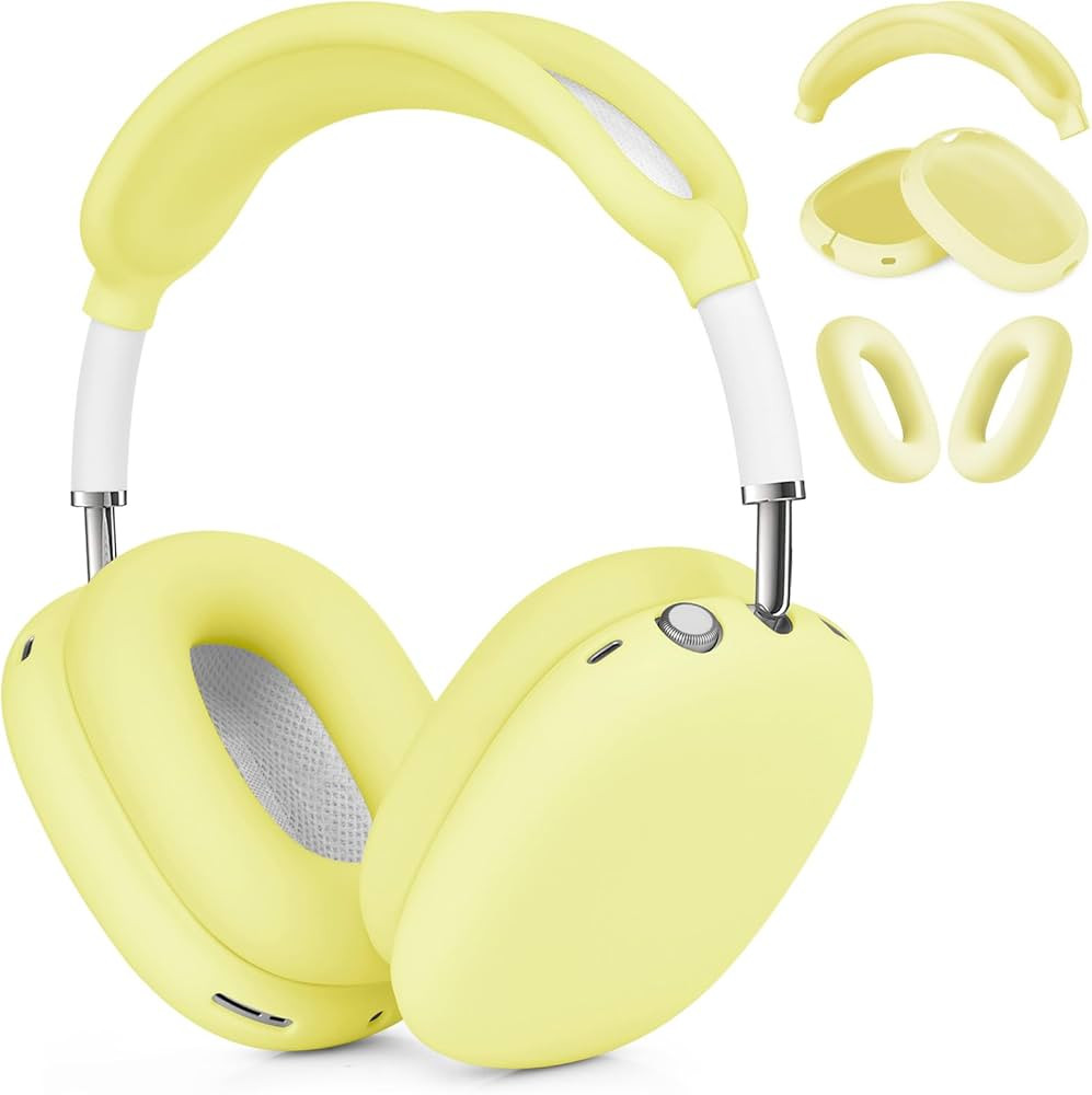 Case for Airpods Max Headphones, Silicone Cover for Apple Airpod Max,Accessories Cases (Lemon Yel... | Amazon (US)
