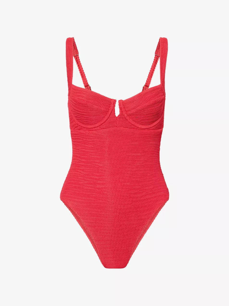 Clovelly Wired-Cup Crinkle Swimsuit | Selfridges