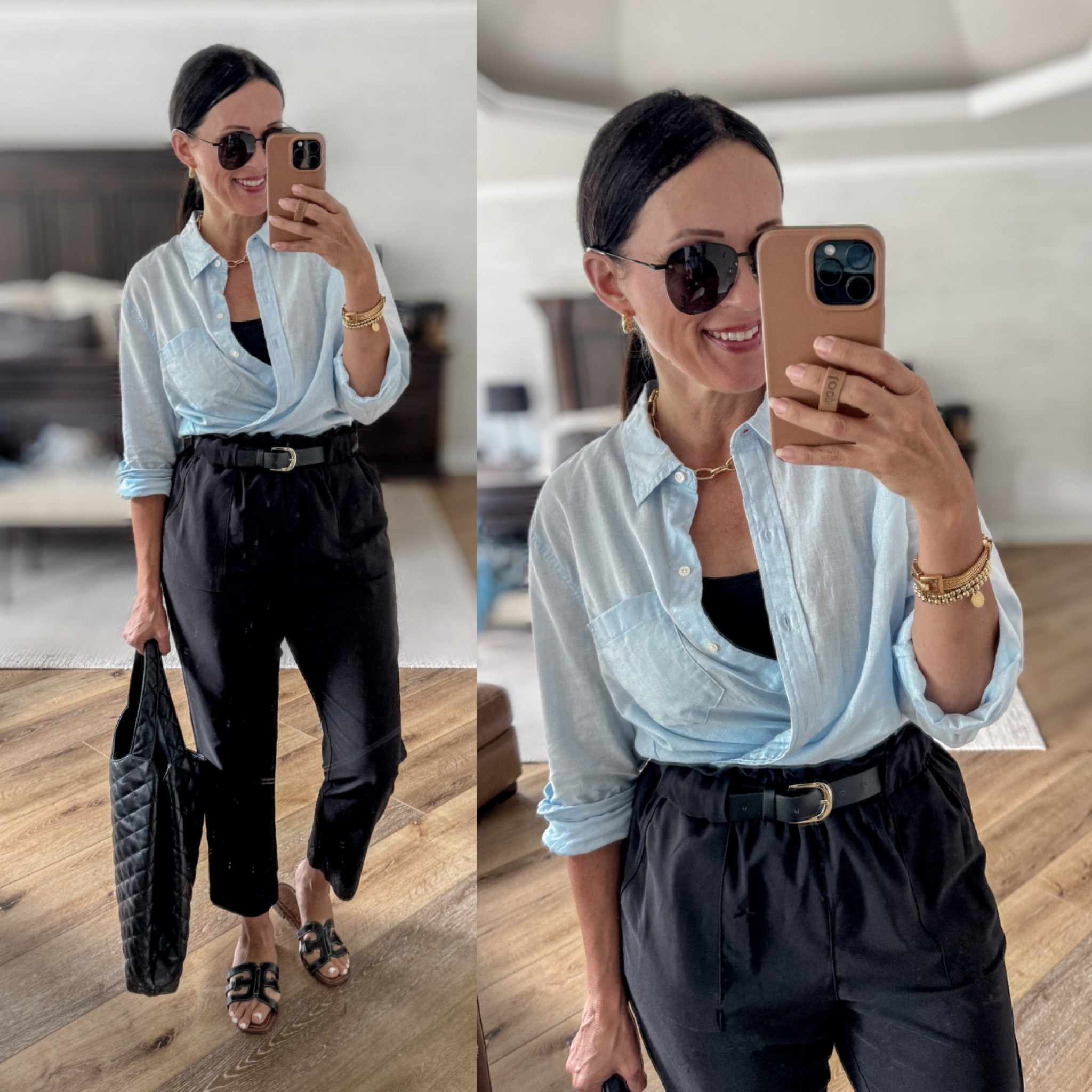Using Pinterest as inspo for an elevated casual look.

Sizing:
Pants-Amazon, medium
Shirt-oversized, in medium 

Casual outfit | business casual outfit | elevated casual | blue button down | ankle pants | Sam Edelman bay slides 

#LTKOver40 #LTKWorkwear #LTKFindsUnder50