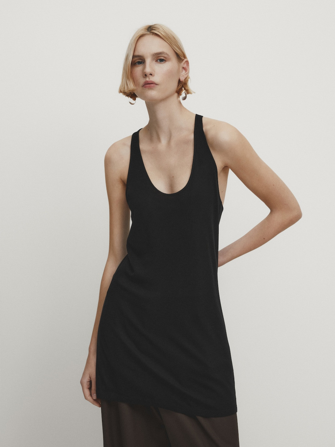 Long strappy top - Studio | Massimo Dutti US