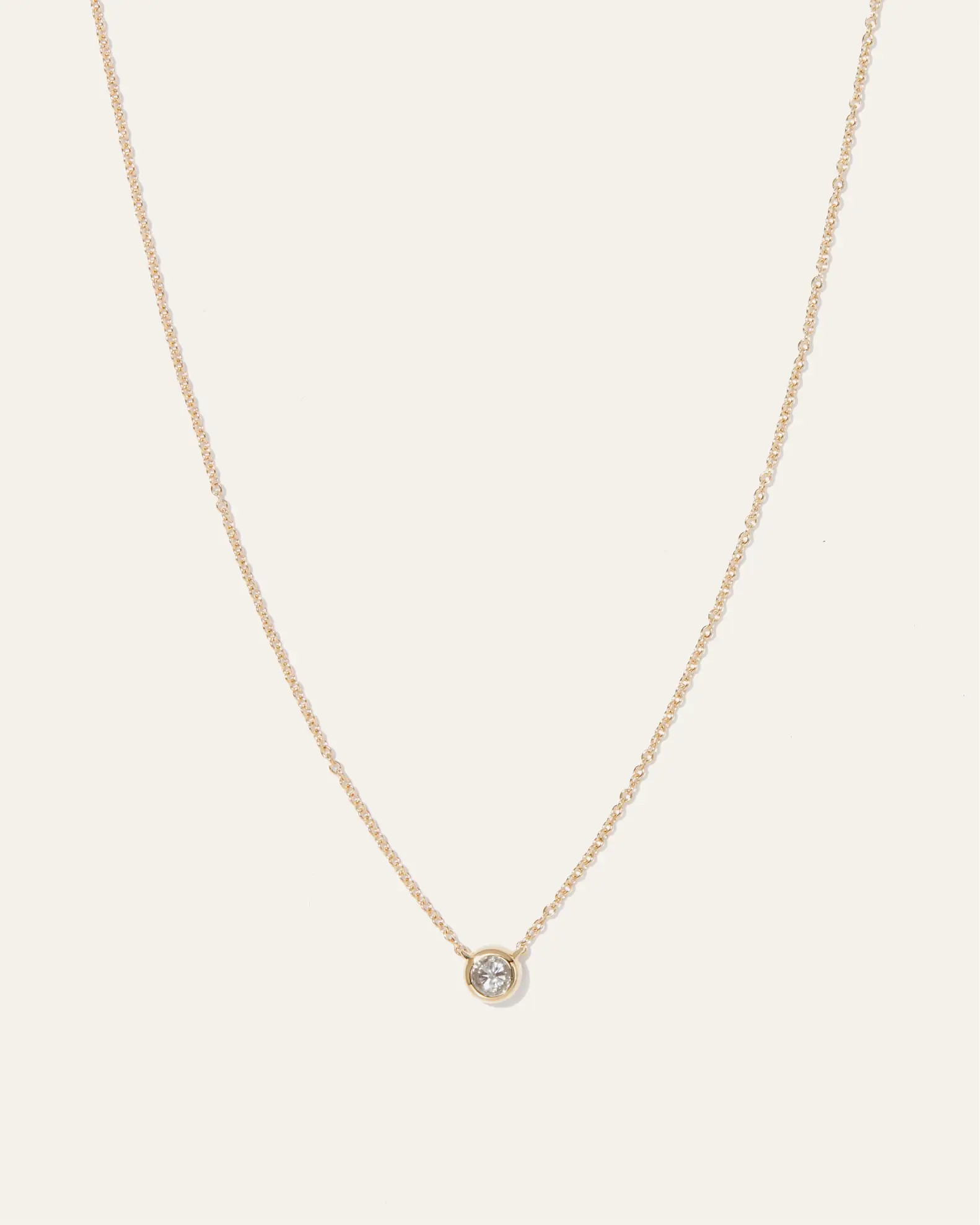 14K Gold Diamond Bezel Necklace | Quince | Quince