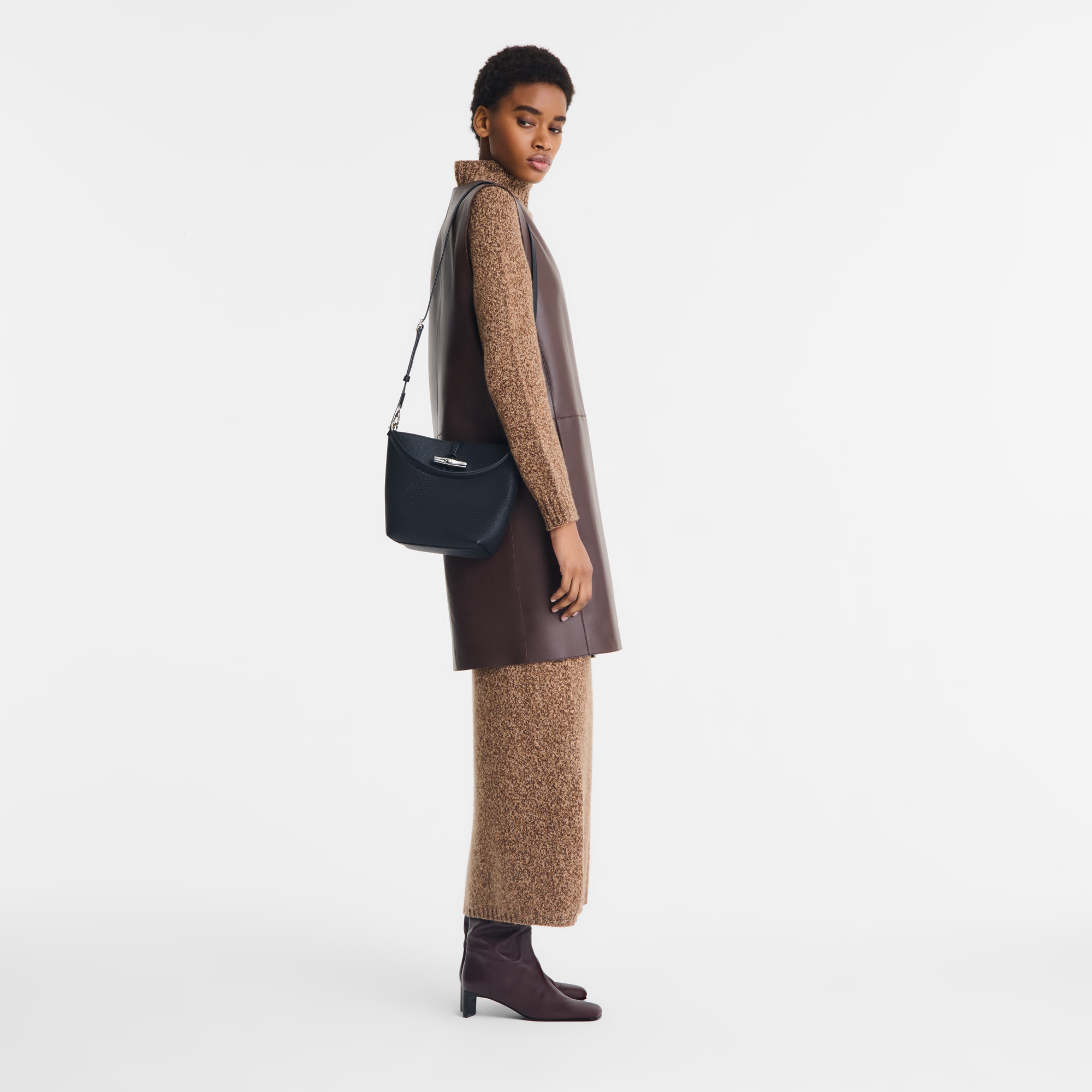 Le Roseau Bucket bag Black - Leather | Longchamp US | Longchamp