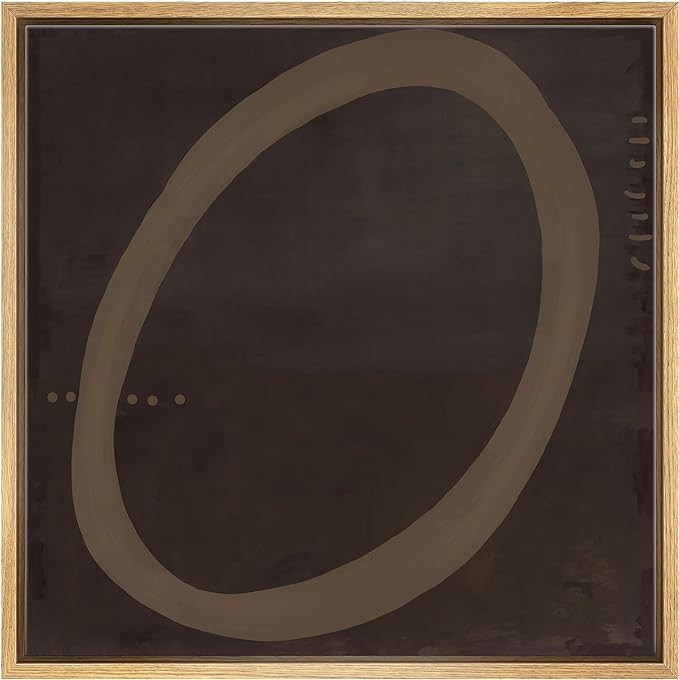 SIGNWIN Framed Canvas Print Wall Art Geometric Brown Tan Square Circle Abstract Print Set Grunge ... | Amazon (US)