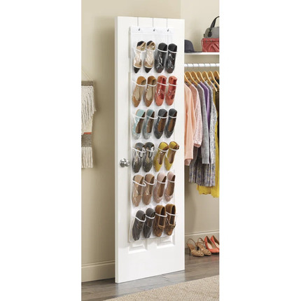 Click for more info about Wayfair Basics® 12 Pair Overdoor Shoe Organizer