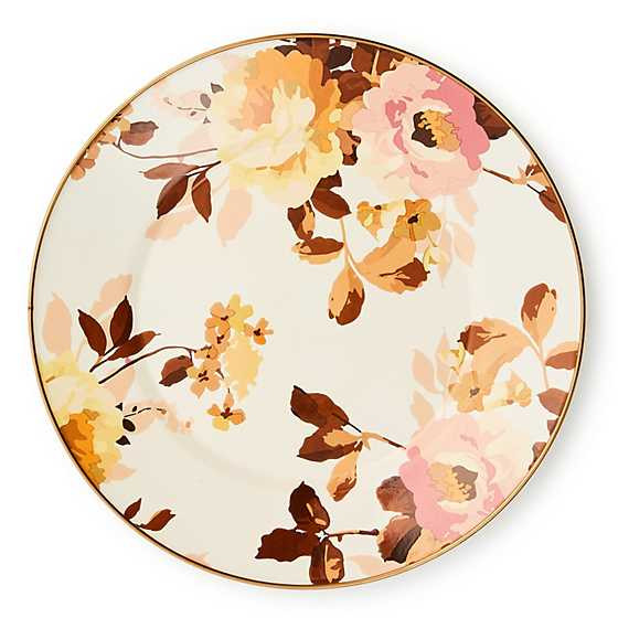 Wild Rose White Dinner Plate | MacKenzie-Childs