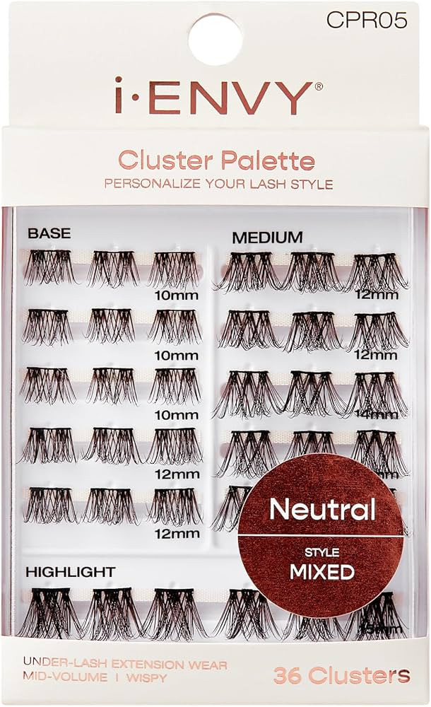 i-ENVY Cluster Palette Lash Refill, DIY Lash Makeup, Clusters False Eyelash, Varied Length, Custo... | Amazon (US)