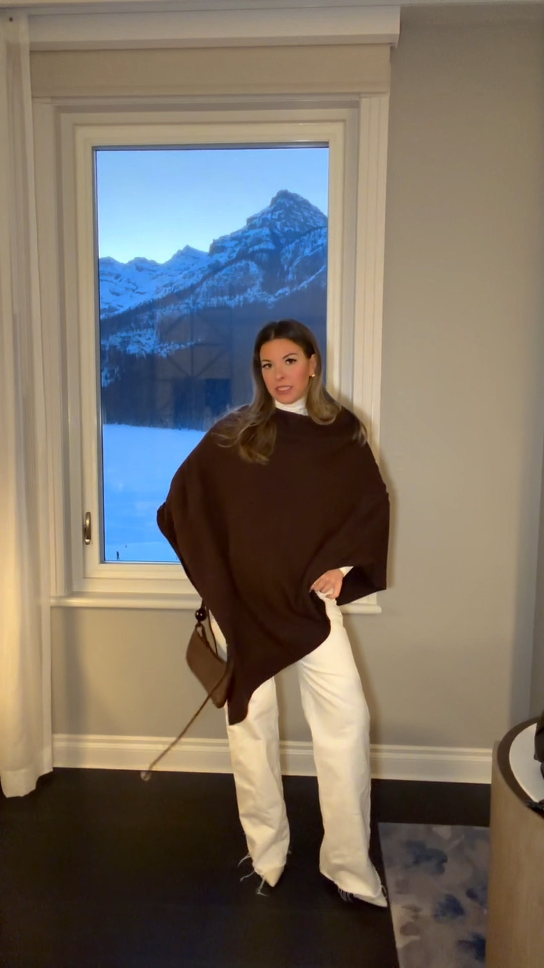 Date night winter vacation dinner outfit! 

Revolve code: tulip

Wearing my usual smalls
26 in jeans

Date night
White denim
White turtleneck
Brown poncho
White boots
Winter outfit
Winter vacation 

#LTKSeasonal #LTKgrwm #LTKootd