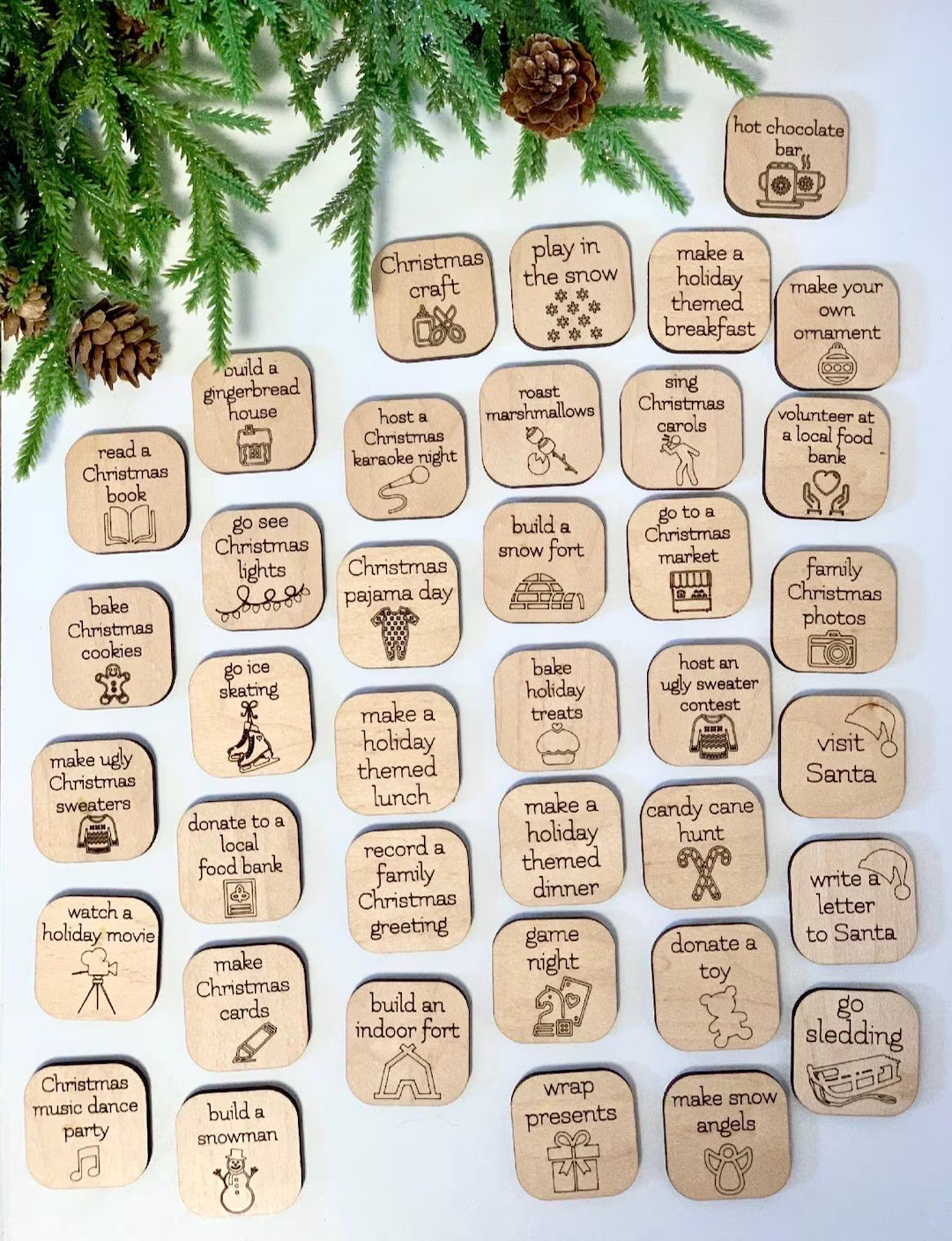 Christmas Activity Tokens | Family Activity Advent Calendar | 38 Activities - Etsy Canada | Etsy (US)