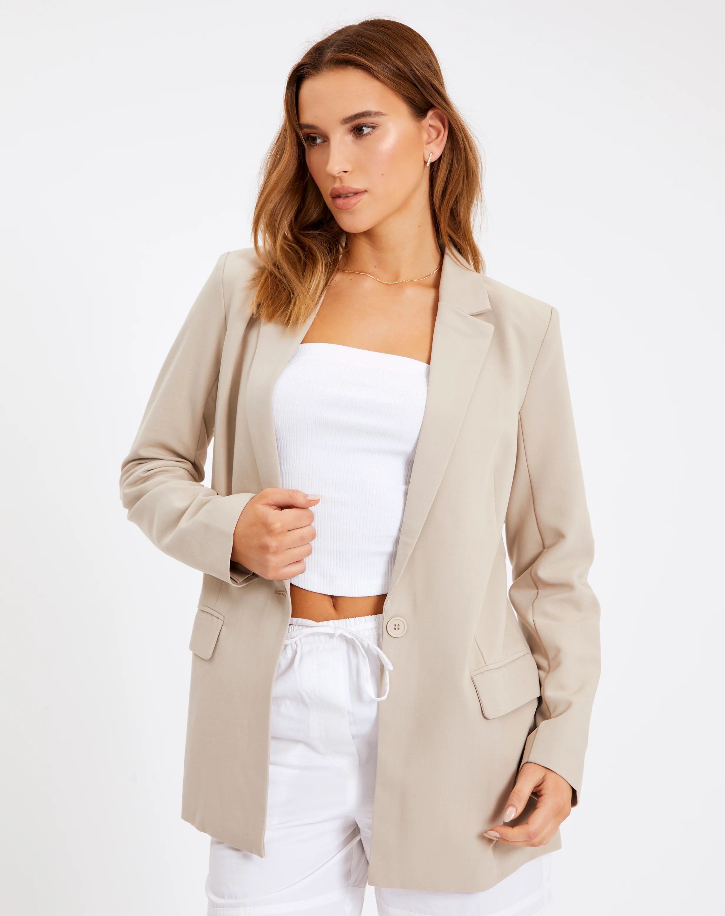 Relaxed Button Front Blazer | Glassons (AU & NZ)