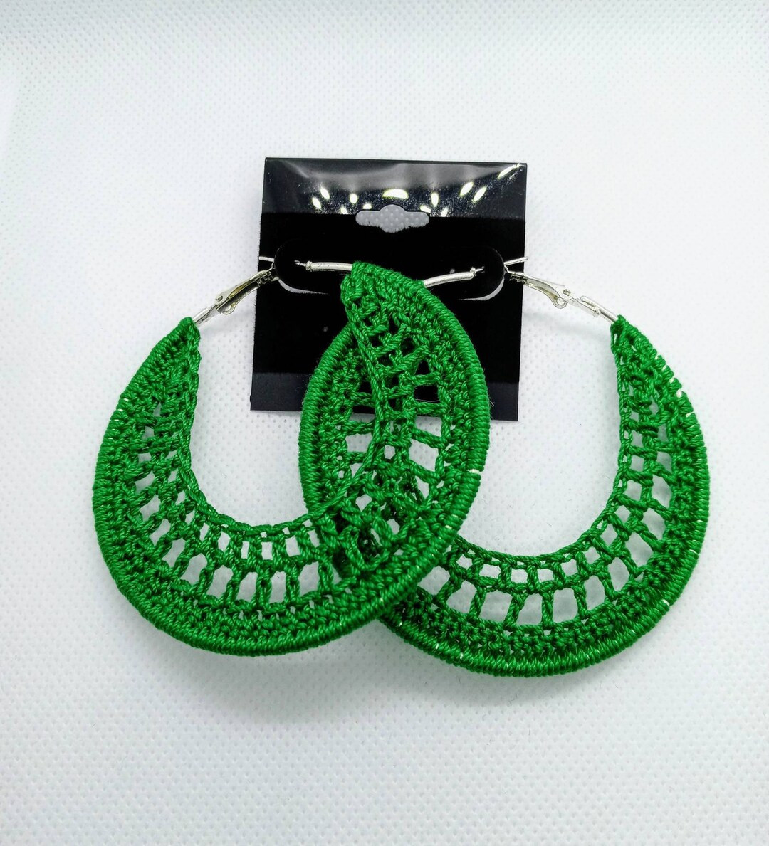 Crochet Classic Hoop Earrings/crochet Earrings/hoop Earrings - Etsy | Etsy (US)