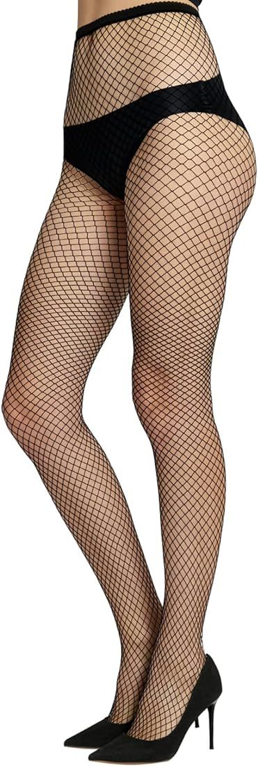 Fishnet Stockings Lace Patterned Tights High Waist Pantyhose Fishnets for Women | Amazon (US)