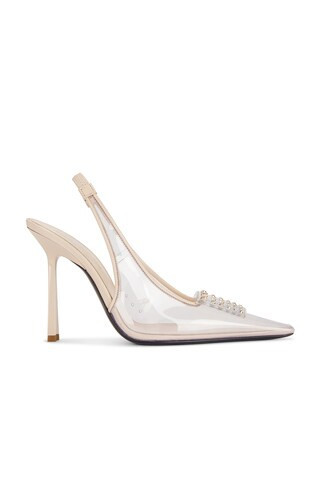 Saint Laurent Stone Slingback Pump in Pink | FWRD 