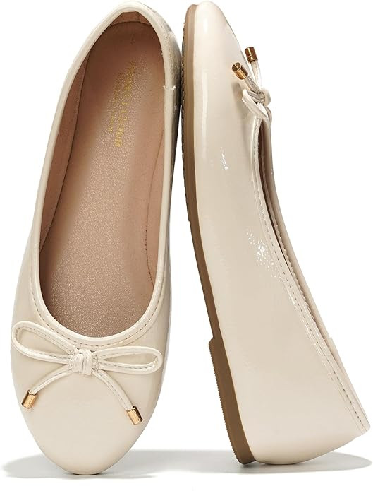 Ballet Flats Shoes for Women, Casual Womens Shoes Dressy w/Memory Foam Insole, for Mom Flats for ... | Amazon (US)