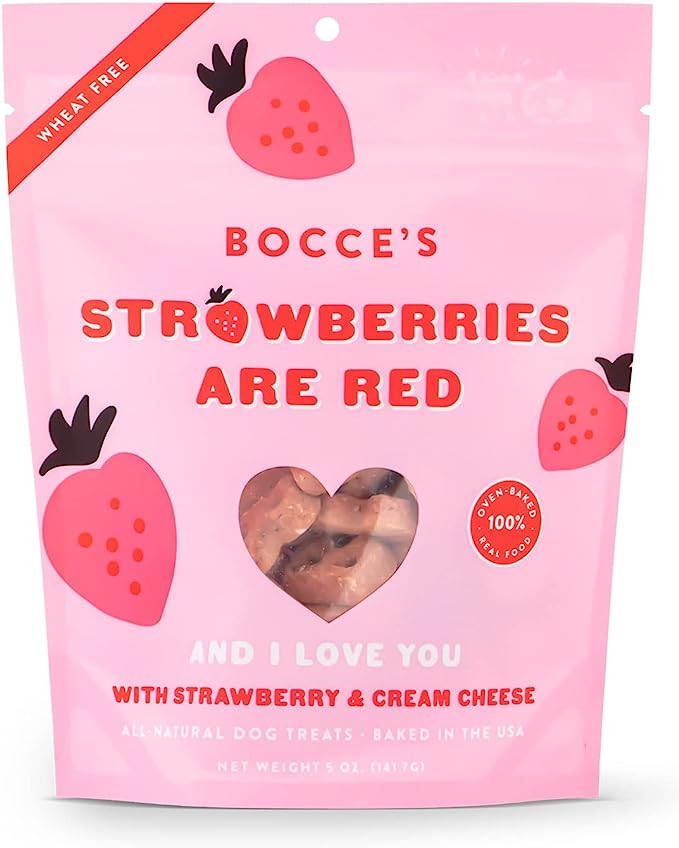 Bocce's Bakery All-Natural, Seasonal, Strawberries are Red Dog Treats, Wheat-Free, Limited-Ingred... | Amazon (US)