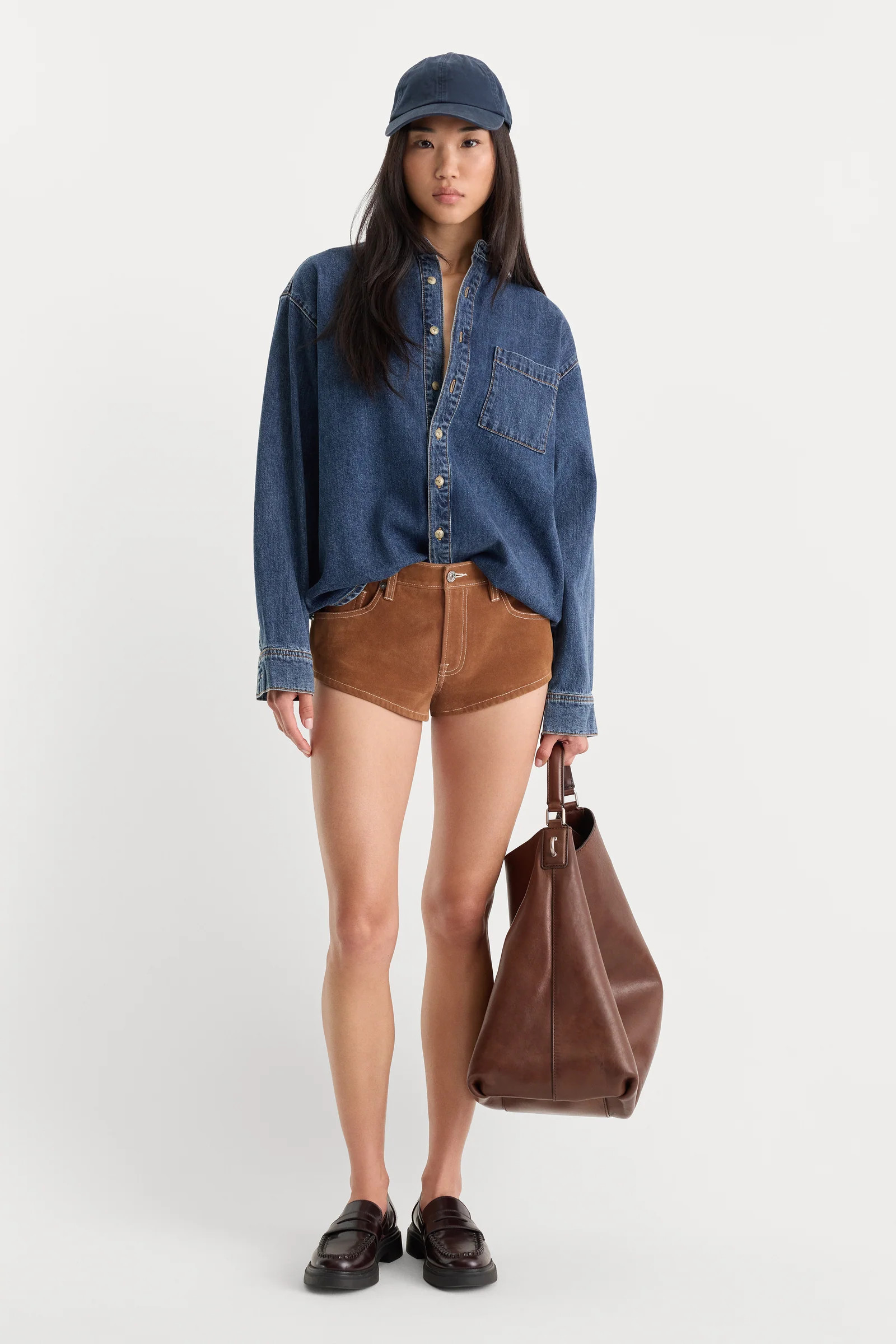 THE BETTER THAN SUEDE MICRO SHORT | CAFE CLAY | Good American