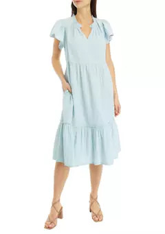 Wonderly Women's Flutter Sleeve Midi Dress | Belk