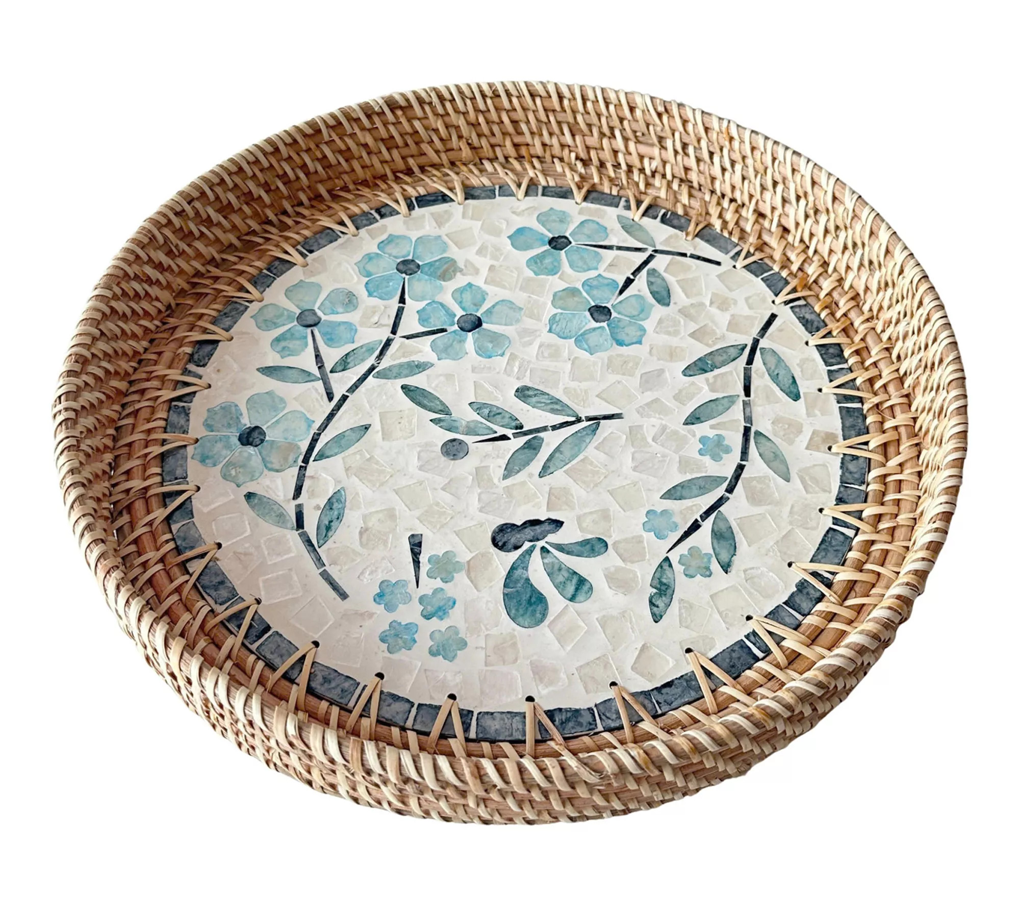 Make Your Selection: Temp-tations Seasonal 13.8" Capiz Patterned Serving Tray | QVC