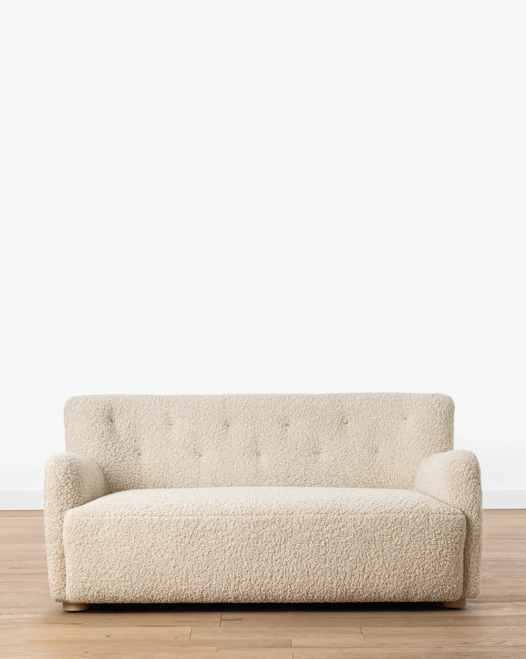 Magda Teddy Bear Boucle Settee | McGee & Co.