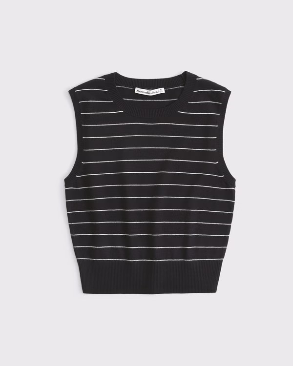 LuxeLoft Shrunken Sweater Shell Top | Abercrombie & Fitch (US)
