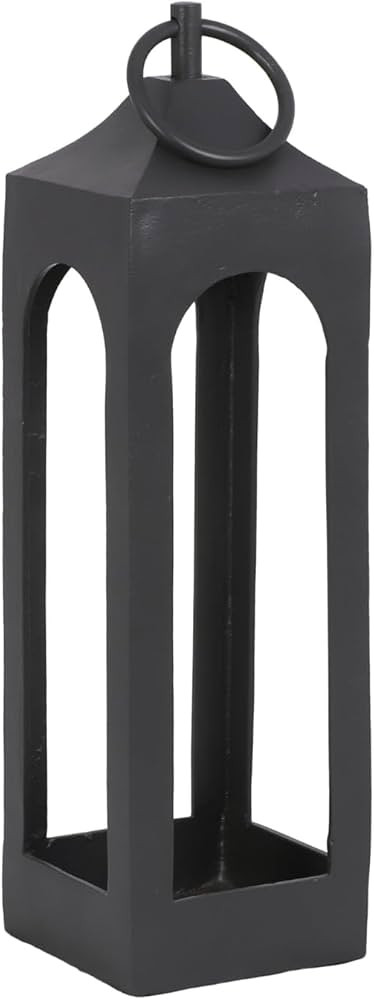 CG Hunter Medium Black Lantern, Rustic Metal Decorative Lantern, Candle Holder for Indoor & Outdo... | Amazon (US)