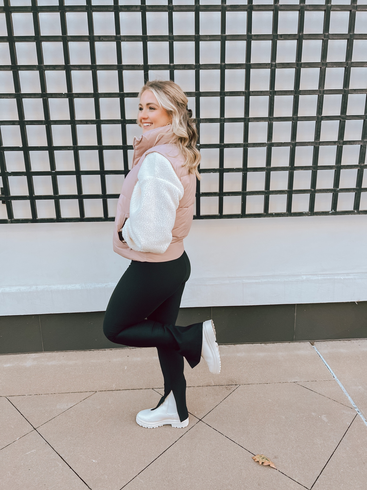 Old Navy comfy casual ootd 
leggings: small regular (tts) 
sherpa pullover: medium (tts)
puffer vest: medium (tts) 

casual outfit, cozy casual ootd, puffer vest, extra high waisted ribbed knit split hem leggings, casual style, fall fashion, affordable fashion, old navy 

#LTKSeasonal #LTKHoliday #LTKstyletip