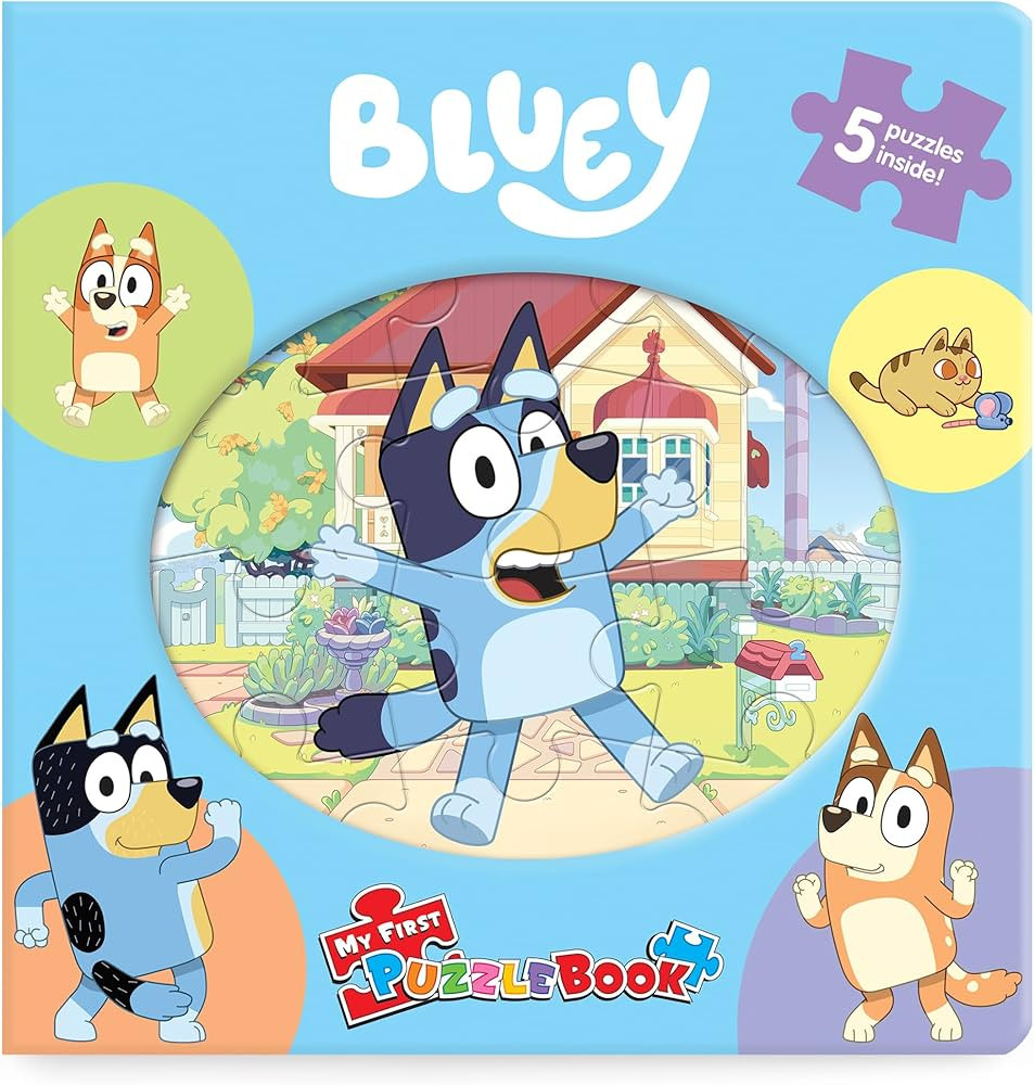 Bluey My First Puzzle Book - Jigsaw Puzzles for kids, 10-page board book, 5 puzzles to enjoy | Amazon (US)