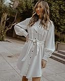 The Drop Women's Ivory Utility Tie-Waist Loose-Fit Shirt Dress by @spreadfashion, XXS | Amazon (US)