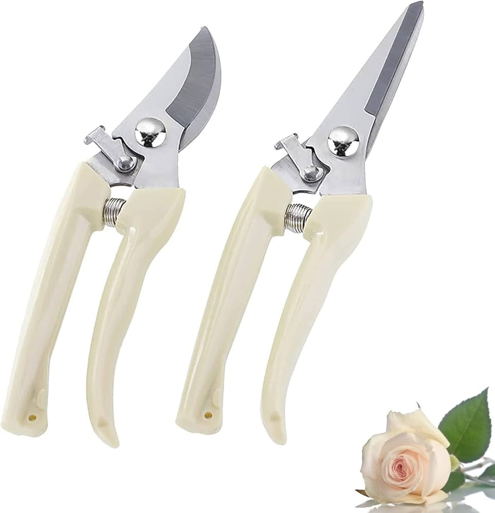 Leize Flower Scissors Set, 2 Pack Premium Thickened Stainless Steel Floral Shears, Strong Pruner ... | Amazon (US)