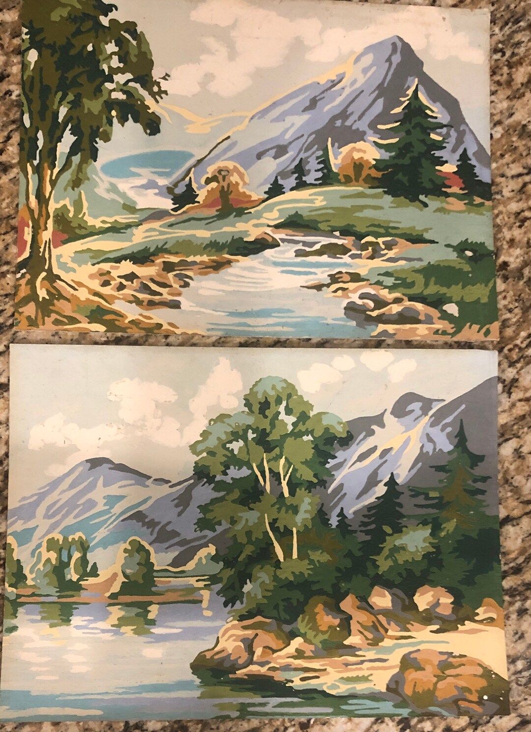 Vintage Paint by Number Wilderness Paintings  Set of 2 - Etsy | Etsy (US)