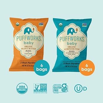 Puffworks Baby Peanut and Almond Variety Pack, Perfect for Early Peanut Introduction, Plant Prote... | Amazon (US)