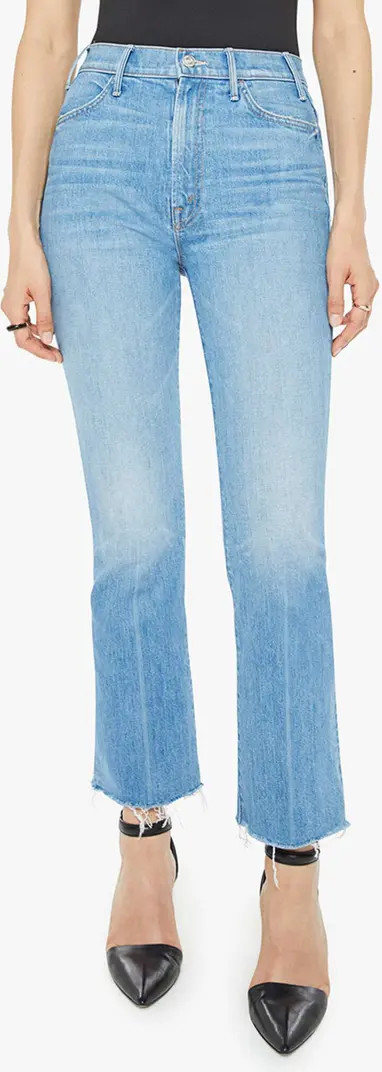 The Hustler High Waist Fray Ankle Flare Jeans | Nordstrom